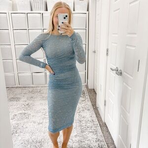 Dress the Population Lace Long Sleeve Dress